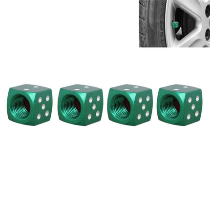 Universal 8mm Dice Style Aluminium Alloy Car Tire Valve Caps, Pack of 4, Dice Style  5, Dice Style 4, Dice Style, Dice Shape 5, Dice Style 5