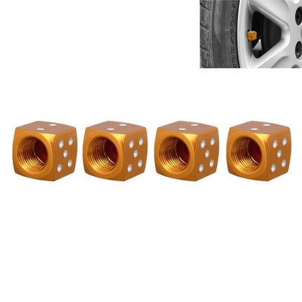 Universal 8mm Dice Style Aluminium Alloy Car Tire Valve Caps, Pack of 4, Dice Style  5, Dice Style 4, Dice Style, Dice Shape 5, Dice Style 5