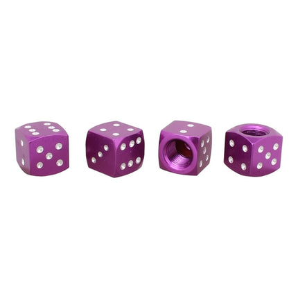 Universal 8mm Dice Style Aluminium Alloy Car Tire Valve Caps, Pack of 4, Dice Style  5, Dice Style 4, Dice Style, Dice Shape 5, Dice Style 5