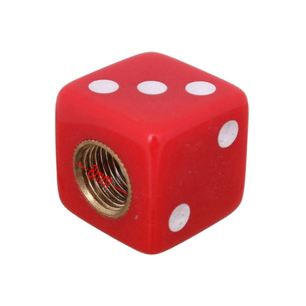 Universal 8mm Dice Style Plastic Car Tire Valve Caps, Pack of 4, Dice Shape 3 Magenta, Dice Shape 3, Dice Style 3