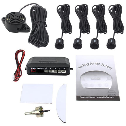 Auto Electromagnetic Back-Up Parking 4 x Sensors, Detecting Distance: 0.3-3m, Back-Up Parking Sensor