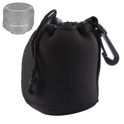 Neoprene SLR Camera Lens Carrying Bag Pouch Bag with Carabiner, Size: 8x10cm