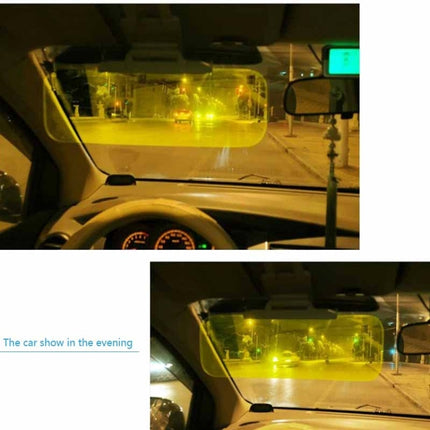 2 in 1 HD Car Anti-Glare Dazzling Goggle Day Night Vision Driving Mirror Sun Visors, Sun Visors