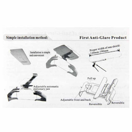 2 in 1 HD Car Anti-Glare Dazzling Goggle Day Night Vision Driving Mirror Sun Visors, Sun Visors