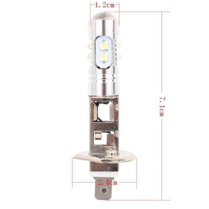 H1 50W 600LM 5500K  White Light 10 SMD-2828-LEDs Car Foglight , Constant Current , DC12-24V, H1