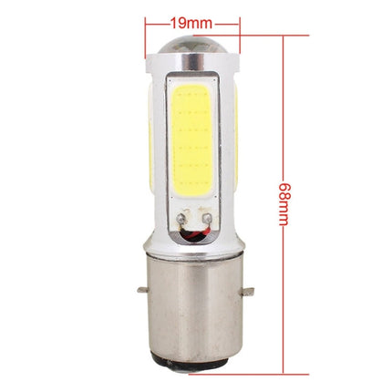 BA20D 1250LM 20W + 5W 5 x COB LED White Light Motorcycle Brake Light Lamp Bulb, DC 12V