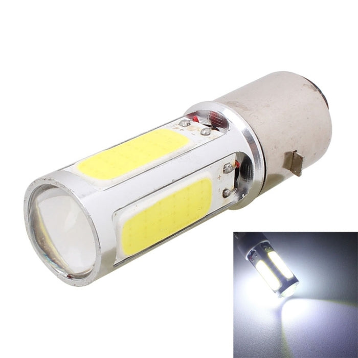 BA20D 1250LM 20W + 5W 5 x COB LED White Light Motorcycle Brake Light Lamp Bulb, DC 12V, 20W + 5W 1250LM
