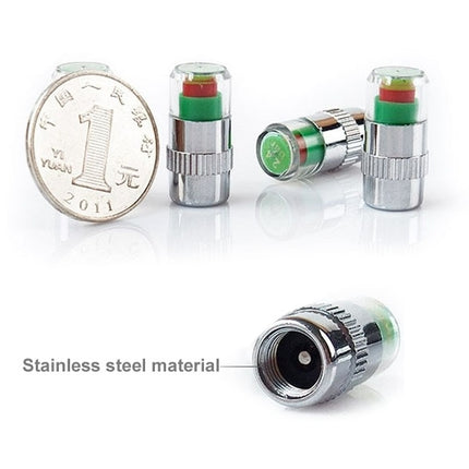 4 PCS 2.4 Bar Tire Pressure Detection Screw Cap, Tire Pressure Detection Screw Cap