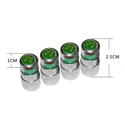 4 PCS 2.4 Bar Tire Pressure Detection Screw Cap, Tire Pressure Detection Screw Cap