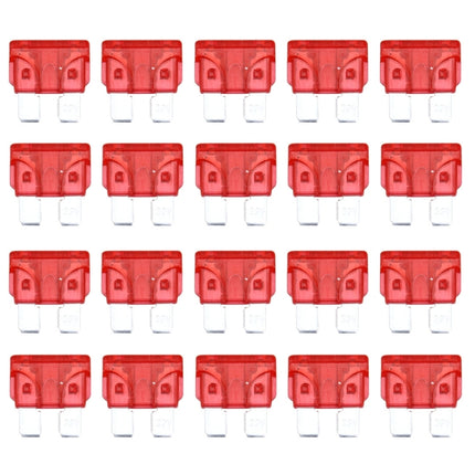 100 PCS Auto Mini Blade Fuse (30A) , DC 12V, 25A Transparent, 10A Red, 15A Blue, 20A, 30A