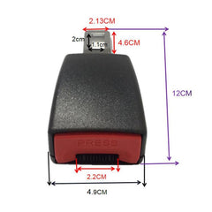 2 PCS Universal Car Seat Belt Extension Buckle, (Black), (Khaki), (Grey)