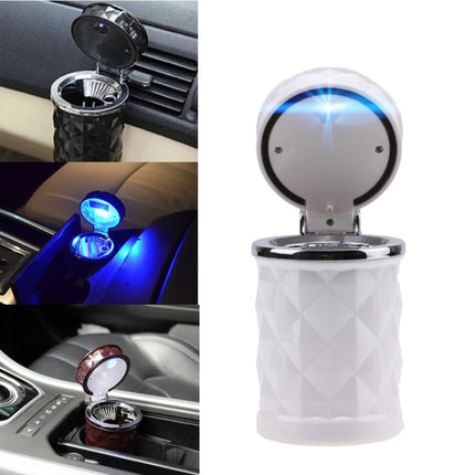 Diamond Facets Car Ashtray with LED Light, with LED Light(Dark Red), with LED Light(Black), with LED Light(White)