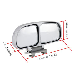 Right Side Rear View Blind Spot Mirror Universal adjustable Wide Angle Auxiliary Mirror, 3R-028R(Black), 3R-028R