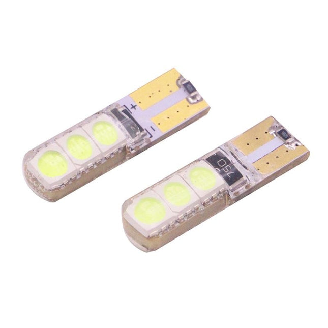 2 PCS T10 2W 120-140LM 6 LED Ice Blue 5050 LED Brake Light for Vehicles, DC12V, 6  5050 LEDs, 6 5050 LEDs, 6 LED 5050 LEDs