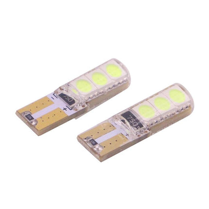2 PCS T10 2W 120-140LM 6 LED Ice Blue 5050 LED Brake Light for Vehicles, DC12V, 6  5050 LEDs, 6 5050 LEDs, 6 LED 5050 LEDs