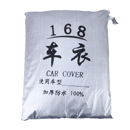 PEVA Anti-Dust Waterproof Sunproof Sedan Car Cover with Warning Strips, Fits Cars up to 5.1m(199 inch) in Length, 199inch (XXL)