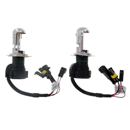 DC12V 35W H4-3 HID Xenon Light Single Beam Super Vision Waterproof Head Lamp with One Cable, Color Temperature: 6000K, Pack of 2, H4