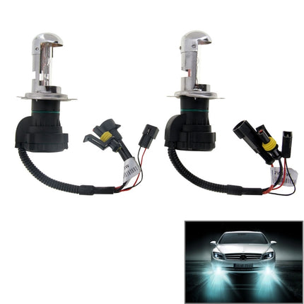 DC12V 35W H4-3 HID Xenon Light Single Beam Super Vision Waterproof Head Lamp with One Cable, Color Temperature: 6000K, Pack of 2, H4