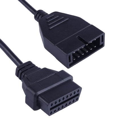 12 Pin to 16 Pin OBDII Diagnostic Cable for General Motors, Full Length: 19cm, For General Motors