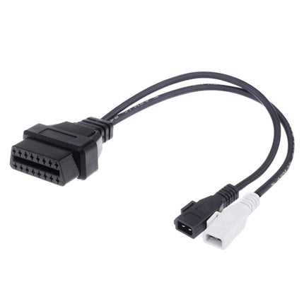 2 x 2 Pin to 16 Pin OBDII Diagnostic Cable for Audi, 2 x 2 Pin to 16 Pin