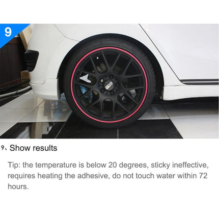 Universal Decorative Scratchproof Stickup 8M Flexible Car Wheel Hub TRIM Mouldings Decoration Strip