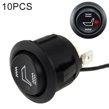 10 PCS Car Seat Cushion Heating Switch, ON-OFF-ON Switch, DC 12V/10A, Heating Switch