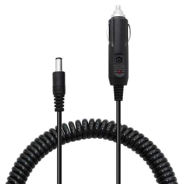 2A 5.5 x 2.1mm DC Power Supply Adapter Plug Coiled Cable Car Charger, Length: 40-140cm, 5.5 x 2.1mm