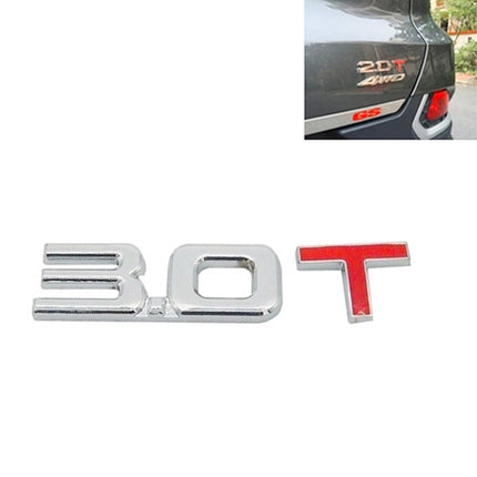 3D Universal Decal Chromed Metal Car Emblem Badge Sticker Car Trailer Gas Displacement Identification, Size: 8.5x2.5 cm, 1.6T, 1.8T, 2.0T, 2.2T, 2.4T, 2.5T, 2.8T, 3.0T