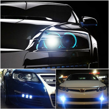 2 PCS  22.5mm 2W 200LM White + Yellow Light 4 LED SMD 5630 Eagle Eye Car Steering Light Daytime Running Light, 0