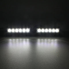 2 PCS  6 inch 6 LED 2 x 18W Car Flash Warning Light Red + Blue Change White Waterproof Emergency Light, DC 12V