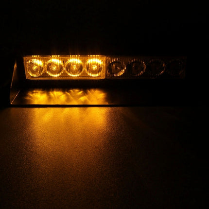 8W 800LM 8-LED 3-Modes Adjustable Angle Car Strobe Flash Dash Emergency Light Warning Lamp with Suckers, DC 12V, White + Red, White + Yellow, Red + Blue, Blue, Red, White, Yellow