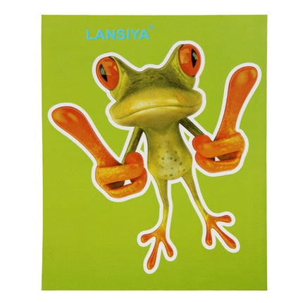 Frog Pattern Car Sticker, Size: 15.5x12.5 cm, Thumb, Barbell, Leaning