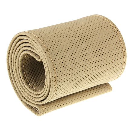 PU Leather Steering Wheel Cover With Needle and Thread, Size: 54x10.5cm, S-CMS-7771A, S-CMS-7771B