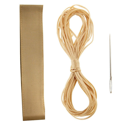 PU Leather Steering Wheel Cover With Needle and Thread, Size: 54x10.5cm