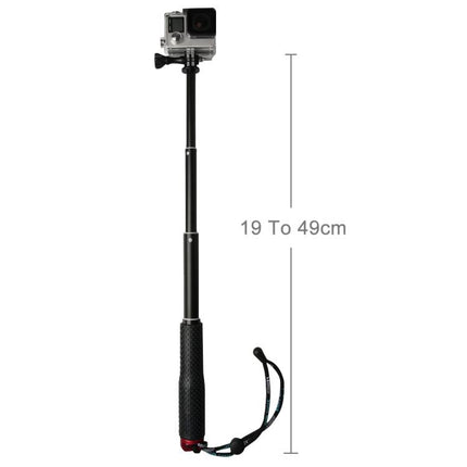 Handheld 49cm Extendable Pole Monopod with Screw for DJI, Insta360, GoPro and Other Action Cameras, Max Length: 49cm(Silver), Max Length: 49cm(Red), Max Length: 49cm(Blue), Max Length: 49cm(Gold), Max Length: 49cm(Green), Max Length: 49cm(Orange)