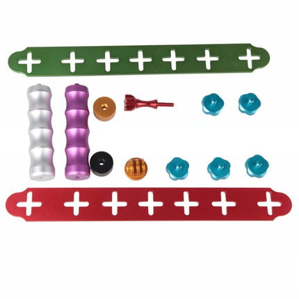 Dual Grip Handle Stabilizer Aluminum Mount Bracket for PULUZ Action Sports Cameras Jaws Flex Clamp Mount for GoPro, Insta360, DJI and Other Action Cameras