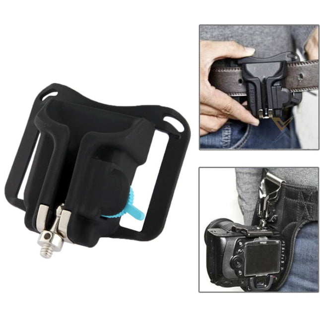 Camera Holster Waist Belt Buckle Button Fast Loading for All Camera