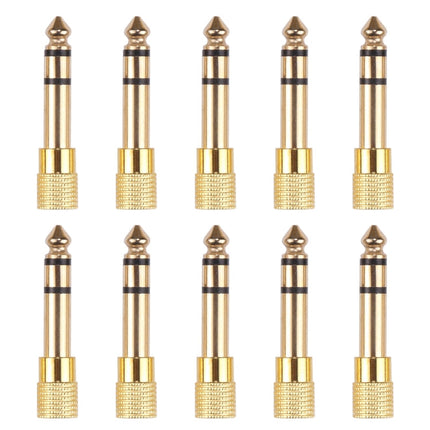 6.35mm Male to 3.5mm Female Audio Jack Adapters (10 Pcs in One Package, the Price is for 10 Pcs), 6.35mm Male to 3.5mm Female