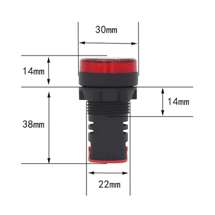 12V AD16-22D / S 22mm LED Signal Indicator Light Lamp