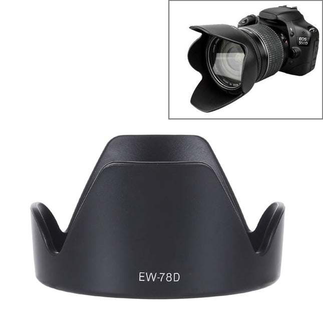 EW-78D Lens Hood Shade for Canon EF 28-200mm f/3.5-5.6 USM, EF 28-200mm f/3.5-5.6 IS Lens