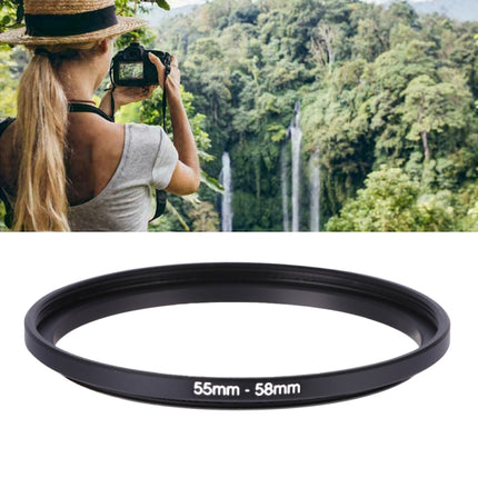55mm-58mm Lens Stepping Ring, 55mm-58mm