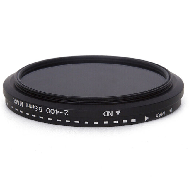 58mm ND Fader Neutral Density Adjustable Variable Filter ND 2 to ND 400 Filter, 58mm