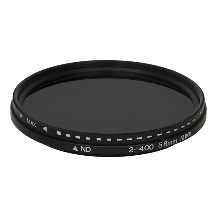 58mm ND Fader Neutral Density Adjustable Variable Filter ND 2 to ND 400 Filter, 58mm