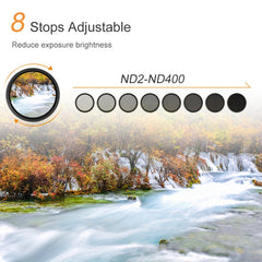 72mm ND Fader Neutral Density Adjustable Variable Filter ND 2 to ND 400 Filter