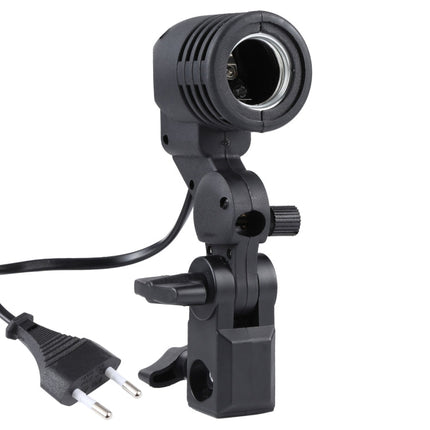 E27 AC Socket Studio Light Mount Stand Umbrella Holder