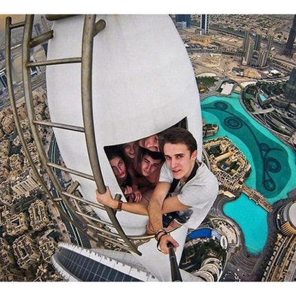 YKD-121 Extendable Handheld Selfie Monopod with Bluetooth Remote Shutter + Clip Holder Set for Mobile Phone, Monopod