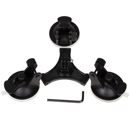 Triangle Direction Suction Cup Mount with Hexagonal Screwdriver for GoPro, Insta360, DJI and Other Action Cameras(XM70-A)