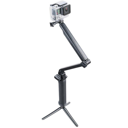 3-Way Multi Function Extendable Monopod Tripod Folding Rotating Arm Camera Handle for DJI, Insta360, GoPro and Other Action Cameras, 3-Way Monopod