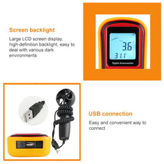 Digital Anemometer (Measurement items: Air Velocity, Air Temperature), GM8901