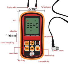 GM-100 Ultrasonic Thickness Meter Tester Gauge Velocity 1.2~225mm, GM-100